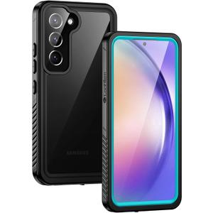 Lanhiem for Samsung A54 5G Case, Galaxy A54 5G Case, IP68 Waterproof Dustproof Cover with Screen Protector, Heavy Duty Full Body Protective Phone Case for Samsung Galaxy A54, Blue/Clear
