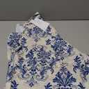 Bsubseach Womens Modern Swimsuit Cover Up Blouse Button Down Shirt Dresses Tops (Medium, Retro Blue)