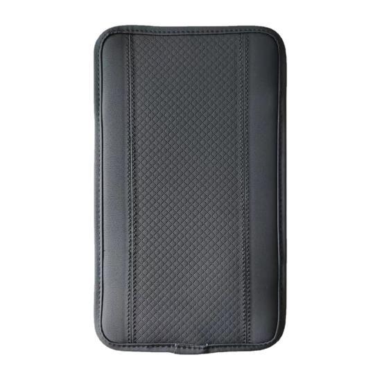 Arm Rest Covers: Fiber Leather Embossed Anti-Skid Central Console Armrest Mat - Universal Four-Season Car Interior Protector