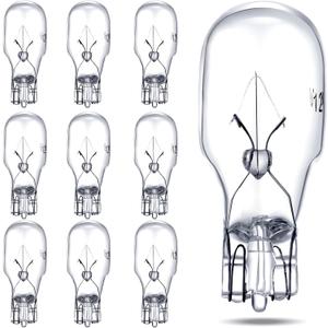 Honoson T5 Landscape Light Bulbs 12 Volt 18 Watt Landscape Bulbs Low Voltage Light Small Lighting Bulb Incandescent Wedge Base for Replacement Outdoor Garden Deck Yard Lamp(10 Pieces)