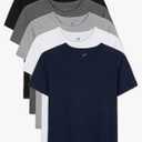 5 Pack Boys Shirts Short Sleeve Shirts for Boys Cotton T-Shirts Kids Toddler Tshirts Tees Clothes Summer Tops (10-12 Y)