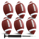 Jerify Composite Leather Footballs Official Size Composite Leather Balls Leather Inflatable Footballs with Pump Indoor Outdoor Footballs Bulk for Training and Recreational Play