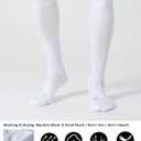 CS CELERSPORT 2/3 Pack Soccer Softball Baseball Socks for Youth Kids Adult Multi-Sport Compression Knee High Socks (White, L)