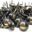 DMSE Wholesale Size 7/16" Diameter (11mm) Hardware Upholstery Furniture Decorative Thumb Push Tacks Nails Pins 100 Pack Pieces (Bronze Renaissance)