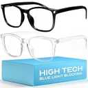 1 Pack livho High Tech Blue Light Glasses - Advanced 99% Blue Light Blocking Computer Glasses - Anti Eyestrain & UV Glare Protection (Black)