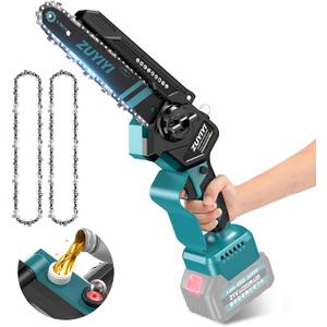 Mini Chainsaw 6 Inch Cordless for Makita 18V Battery, Brushless Handheld Small Chain Saw with Auto Oiler, Electric Chainsaw for Garden Courtyard Tree Branch Wood Cutting (Battery NOT Included)