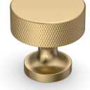 10 Pack Champagne Bronze Knurled Cabinet Knobs Kitchen Champagne Gold Pulls for Cabinets Drawer Pulls Dresser Hardware for Cupboard (Flat Round Knobs)