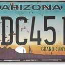 KETMEDI Retro Arizona License Plate, Rusty Brown, 12"X6", Tin, Car Front Decor, Home Decor (One Size)