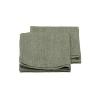 2 Set Pillow Cases, Army Green, 18 x 18 In