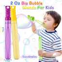 Jumlys 36 Pack Big Bubble Wands Bulk in 6 Colors, Bulk Party Favors for Kids, Ideal for Easter, Summer, Halloween, Valentine, School Classroom Prizes for Boys & Girls, Ideal Goodies Bags Stuffers