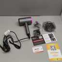 slopehill Professional Ionic Hair Dryer, Powerful 1800W Fast Drying Low Noise Blow Dryer with 2 Concentrator Nozzle 1 Diffuser Attachments for Home Salon Travel (Grey)