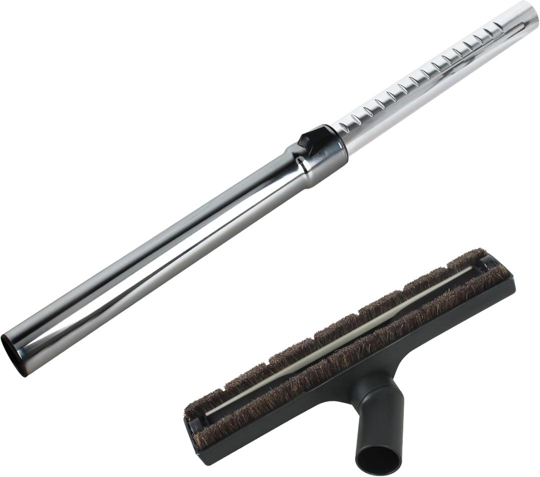 1-1/4" Vacuum Extension Tube with Hardwood Floor Brush,Fits Eureka, Royal Etc Vacuum Cleaner That Accept 1-1/4 Inch Attachments.Vacuum Extension Tubing with 1 1/4-inch Inside Diameter