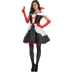 fun shack Queen of Hearts Costume for Women, Red Queen Outfit, Heart Costume for Adults, Womens Halloween Costumes (XX-Large, Black)