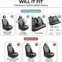 FH Group Car Seat Covers Full Set Cloth, Universal Fit combo, Automotive Covers, Low Back Front Airbag Compatible,Split Bench Rear Seat,Washable Cover for SUV,Sedan,Van Red