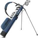 Findway Golf Stand Bag, Small Golf Bag for The Driving Range, Par 3 and Executive Courses, Lightweight Golf Club Carry Bag with Ball Holder and Pockets for Men Women, Blue