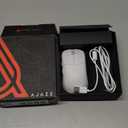 Ajazz AJ199 Wireless Gaming Mouse, Carbon Fiber Shell, Tri-Mode 2.4G/Bluetooth/USB-C, 58g Ultra-Lightweight, PAW3311 Sensor up to 24000 DPI, 500mAh Battery for PC/Mac/Game/Travel, White