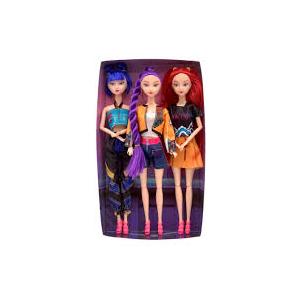 3 Pcs  Fashion Dolls Set -  Stylish White Skin Dolls with Unique Outfits