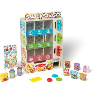 Melissa & Doug Sort-Stock-Select Wooden Vending Machine Toy with Play Food, Mini Vending Machine Toys & Play Money, Preschool Toys for Kids Ages 3+ Melissa & Doug Sort-Stock-Select Wooden Vending Machine Toy with Play Food, Mini Vending Machine Toys & Play Money, Preschool Toys for Kids Ages 3+