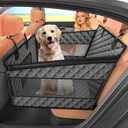 Dog Car Seat for Large Dogs, Back Seat Extender for Dogs, Foldable Pet Car Seat with Waterproof Oxford Fabric and Non-Slip Bottom, All-Around Protection and Strong Support, Grey