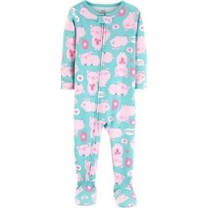 Simple Joys by Carter's girls Loose-Fit Flame Resistant Fleece Footed Pajamas, 24M