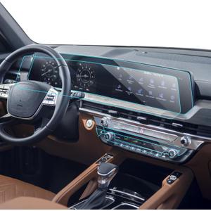 4PCS Car Screen Protector for 2023-2025 Telluride (LX/S/EX/SX/SX Prestige/X-Line/X-Pro) Accessories Navigation& AC Nano Touchscreen Protector Film HD Clear Bubble Free 12.3''