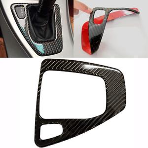 Soft Carbon Fiber Car Control Gear Box Shift Knob Panel Frame Cover Sticker Interior Trim Compatible with BMW E90 E92 E93 3 Series 2005-2012 323 325 328 330 335