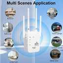 2026 WiFi Extenders Signal Booster for Home, 1200Mbps Dual-Band 5GHz 2.4GHz Signal Long Range Up to 10000 sq. ft & 50 Devices (4 Antennas)