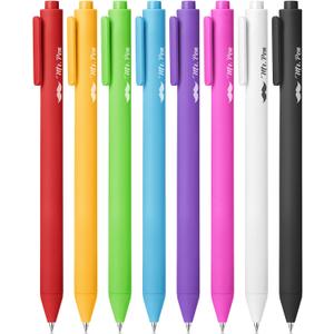 Mr. Pen- Retractable Gel Pens, 8 Pack, Color Ink Gel Pens Fine Point, Vivid Colors, 0.7mm Gel Pen Fine Point