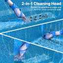 OGERY Pool Vacuum for Above Ground Pool, 18.5GPM Powerful Suction, 60Mins Runtime, Telescopic Pole Cordless Pool Vacuum for Inground Pools, Rechargeable Cordless Handheld Pool Vacuum for Spas/Hot Tubs