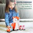 Stuffed Fox Baby - Cute Plush - Huggable Mommy Fox and 4 Adorable Baby Foxes - Multicolored Stuffed Animal for Babies - Perfect as Pillow and Play Companion-Adorable Foxy Family