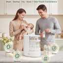 SIJING Baby Bottle Washer, Sterilizer and Dryer with Visible Glass Chamber, 4-in-1 Automatic Bottle Cleaner for Bottles, Nipples, Pacifiers & Breast Pump Parts