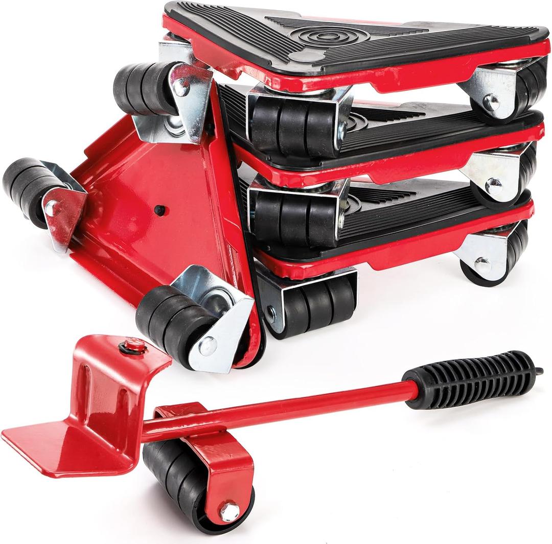 Yopay 5 Pack Furniture Mover Steel Tri-Dolly, 360 Rotation Wheels Furniture Dolly for Sofa Cabinet Refrigerator