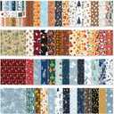 Origami Paper Kit 50 Sheets 70GSM 6 Inch Square Double Sided Color 50 Vivid Japanese Washi Chiyo Colors for Hand Crafts Origami Paper Arts Creativity.Winter