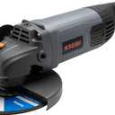 KSEIBI KWS 20-180 Angle Grinder Machine 7inch, Long Handle Grinding Tool, Powerfull 15 AMP Motor for Concrete Cutting, Grinding and Polishing