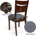 Shinnwa Seat Cushions for Kitchen Chairs, Non Slip Dining Chair Cushion with Ties, 15 x 15.5 inches, Dark Gray