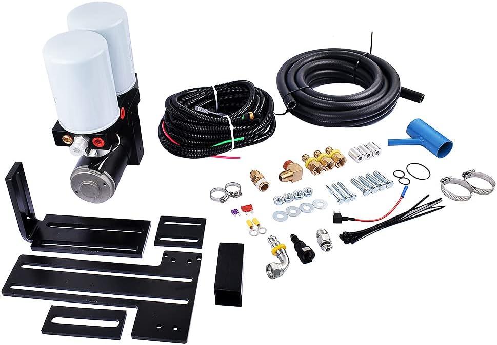 165 GPH Fuel Lift Pump System Replacement for 1998.5-2004 Dodge Ram 2500 3500 5.9L Cummins Diesel TD08150G, TSD08165G, TS D08 165G