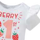 Yruiz Newborn Baby Girl Cow First Birthday Half Way To One Birthday Romper Outfit Skirt (12-18 Months, Red)