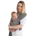Baby Wrap Carrier - Premium Cotton Baby Carrier Wrap for Newborn to Toddler- Infant Carrier- Baby Holder One Size Fits All with Front Pocket (Grey) by Max&so (Dark Gray)
