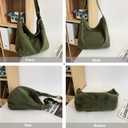 Canvas Tote Bag Casual Hobo Crossbody Shoulder Bag for Women and Men Large Purse Messenger Bag Travel Work, Army Green