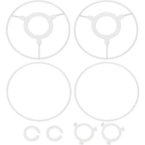PATIKIL 5.1 Inch Lamp Shade Ring, 2 Set Lamp Shade Frame with E27 to E26 or E17 Adapter Lampshade Frame Wire for DIY Drum Lampshade Table Floor Lamp