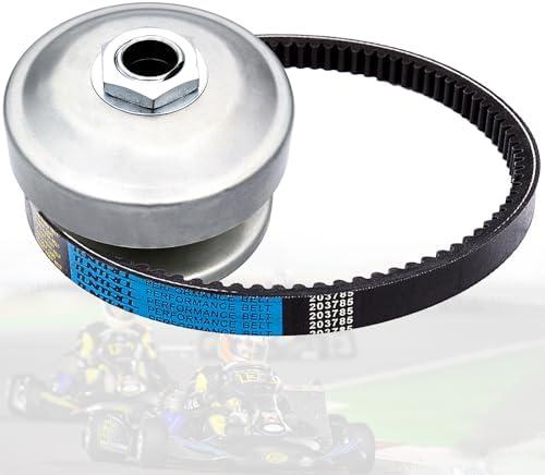 Bridiof Torque Converter 40 Series Kit, 1 inch Shaft Driver GO Kart CVT Torque Converter clutch with 203785 Drive Belt, Replaces Comet 40/44 Series for Mini Bike, Go Kart, Lawnmower