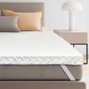 3 Inch Gel Memory Foam Mattress Topper California King Size for Back Pain, Cooling Mattress Pad Bed Topper with Removable and Washable Bamboo Cover, CertiPUR-US & Oeko-Tex Certified  White
