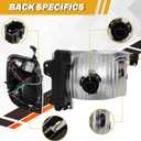 Headlight Assembly with Corner Light Compatible with Nissan Xterra 2000 2001 | Frontier 1998-2000, Black Housing Clear Lens Halogen Headlamp for 26010-3S525 26060-3S525, 4Pcs without Bulbs
