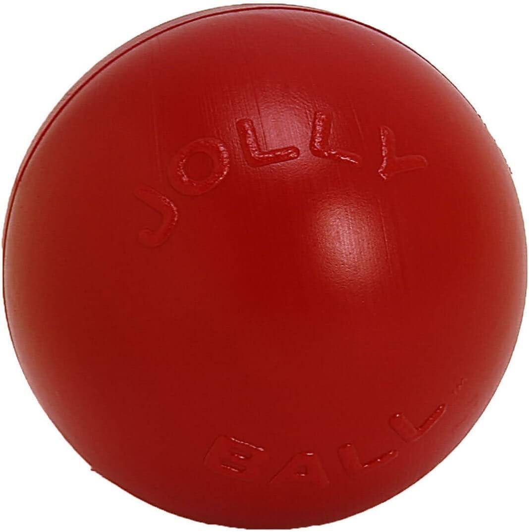 Jolly Pets Push-n-Play Ball Dog Toy, 14 Inches/Extra-Large, Red All Breed Sizes