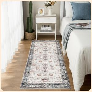Istana Hallway Runner Rug 2x6 - Multi-Color Kitchen Rugs Non Slip Washable -Silk's Soft Touch Carpet Runner - Stylish Rug for Home