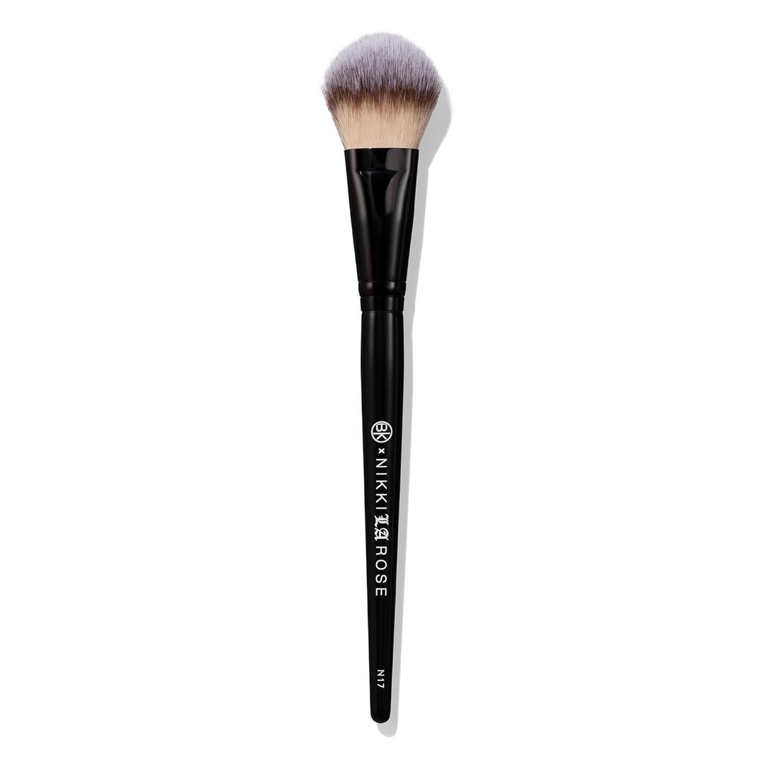 BK BEAUTY - NIKKI LA ROSE N17 MULTI-PRO FACE BRUSH  Dual-Sided Paddle Brush for Face Application, Liquid, Powder Blending - Bronzer, Contour, Blush, Foundation