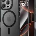 LOOXERArmor Rugged Magnetic Case for iPhone 16 (6.3) Military-Grade Drop Protection,Shockproof Bumper with Side Grip|MagSafe Compatible +Tempered Glass Screen Protector Included(Black,16ProMax)