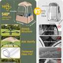 Pod All Weather Sports Tent, Outdoor Pop Up Bubble Clear 540 View Winter Tent for 1-2 Person, Instant Cold Weather Shelter with Rainfly for Soccer, Football, Softball & Other Sports Events, 2P-55"l X 47.5"w X 65"h