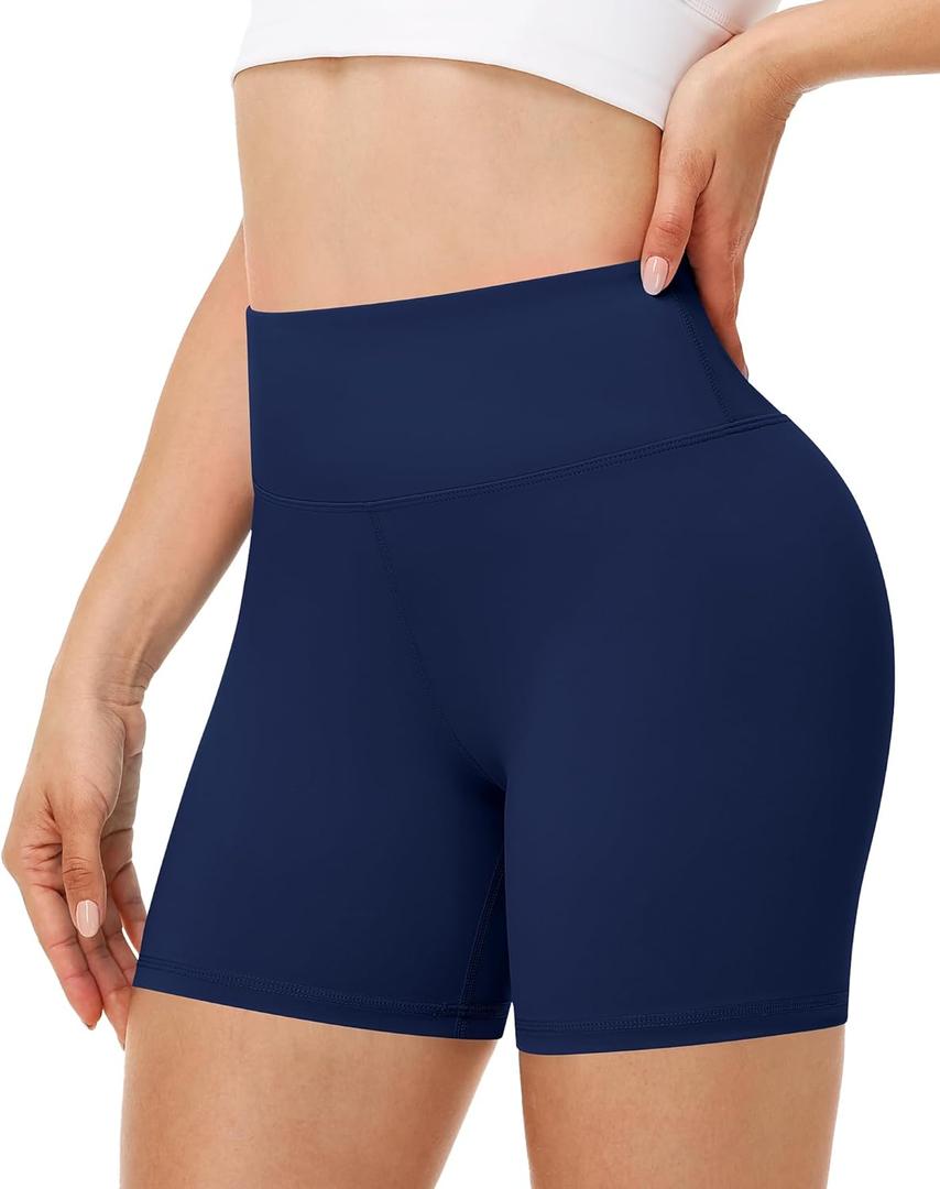 Runhit Women's Workout Biker Shorts - 3"/5"/8" High Waisted Tummy Control Spandex Booty Shorts for Volleyball Gym Yoga Dance (M)