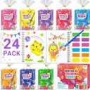 FEREDO KIDS Easter Coloring Books Party Favors for Kids - 24 Pack Mini Water Coloring Books Paint Sets for Kids, Goodie Bags Stuffers Students Classroom Gifts Bulk, Easter Basket Stuffers Bulk